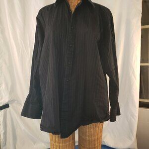 Sean Jean Men's Black Long Sleeve Button Down Shirt, Size XL